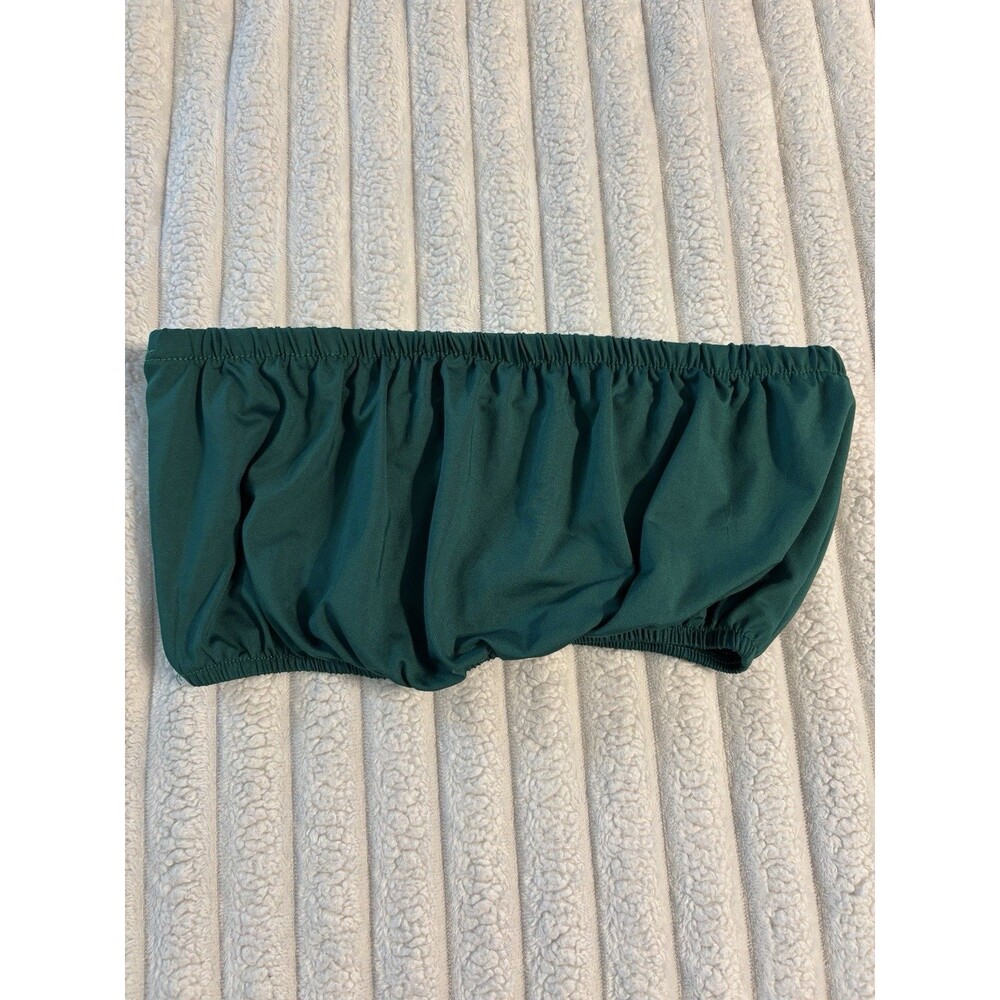 Puffy Tube Top Bandeau Strapless Bra Women’s Small/medium Emerald Green